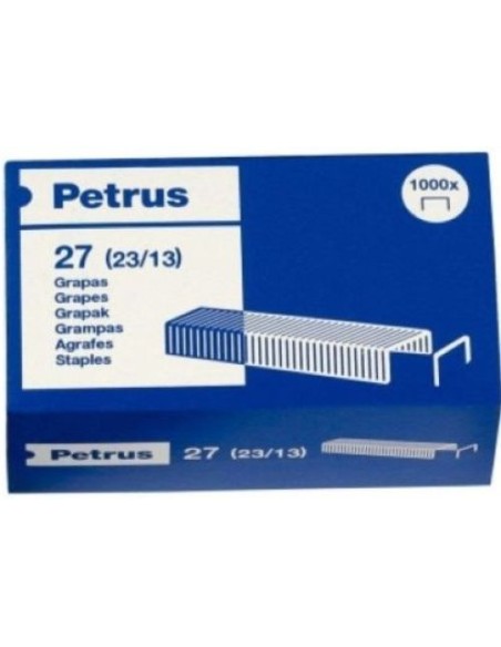 CAJA 1000 GRAPAS PETRUS Nº 27 GRUESOS 23 13